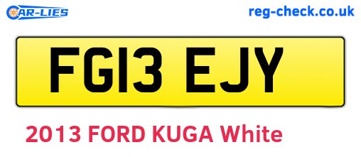 FG13EJY are the vehicle registration plates.