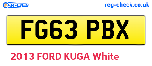 FG63PBX are the vehicle registration plates.