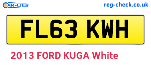FL63KWH are the vehicle registration plates.