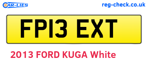 FP13EXT are the vehicle registration plates.