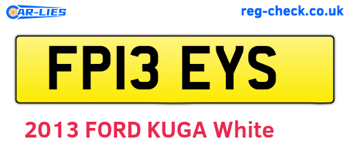 FP13EYS are the vehicle registration plates.
