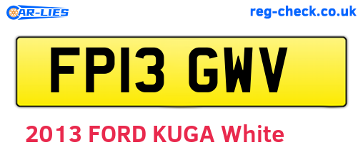 FP13GWV are the vehicle registration plates.