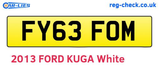 FY63FOM are the vehicle registration plates.