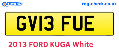 GV13FUE are the vehicle registration plates.