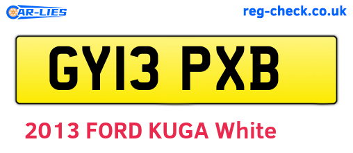GY13PXB are the vehicle registration plates.
