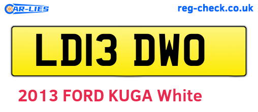 LD13DWO are the vehicle registration plates.