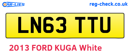 LN63TTU are the vehicle registration plates.
