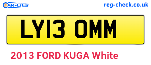 LY13OMM are the vehicle registration plates.
