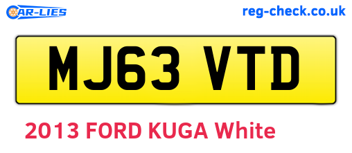 MJ63VTD are the vehicle registration plates.