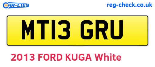 MT13GRU are the vehicle registration plates.