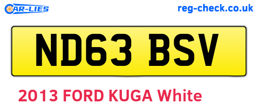 ND63BSV are the vehicle registration plates.