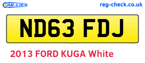 ND63FDJ are the vehicle registration plates.