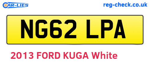 NG62LPA are the vehicle registration plates.