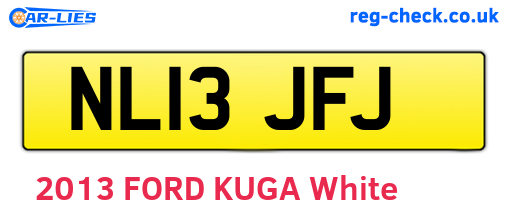 NL13JFJ are the vehicle registration plates.