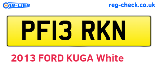 PF13RKN are the vehicle registration plates.