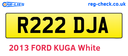 R222DJA are the vehicle registration plates.