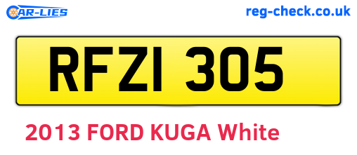 RFZ1305 are the vehicle registration plates.
