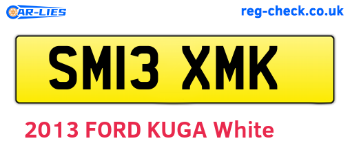 SM13XMK are the vehicle registration plates.
