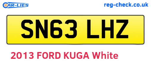 SN63LHZ are the vehicle registration plates.