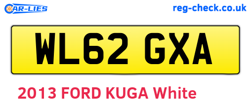 WL62GXA are the vehicle registration plates.