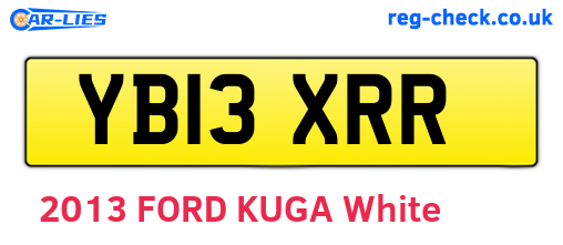 YB13XRR are the vehicle registration plates.