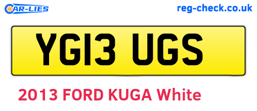 YG13UGS are the vehicle registration plates.