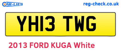 YH13TWG are the vehicle registration plates.