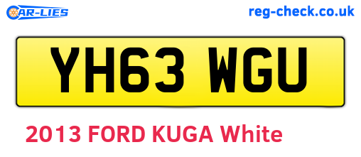 YH63WGU are the vehicle registration plates.