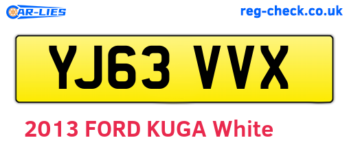 YJ63VVX are the vehicle registration plates.