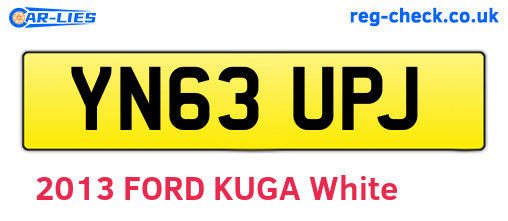YN63UPJ are the vehicle registration plates.