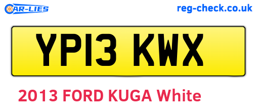 YP13KWX are the vehicle registration plates.