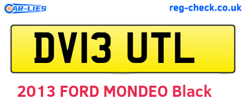 DV13UTL are the vehicle registration plates.