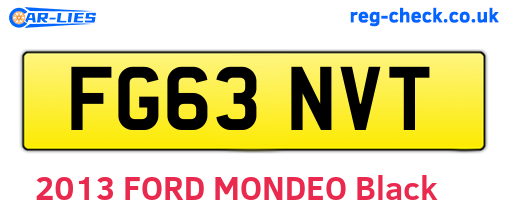 FG63NVT are the vehicle registration plates.