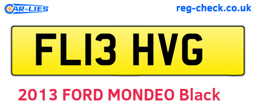 FL13HVG are the vehicle registration plates.