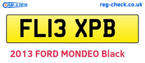 FL13XPB are the vehicle registration plates.