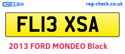 FL13XSA are the vehicle registration plates.