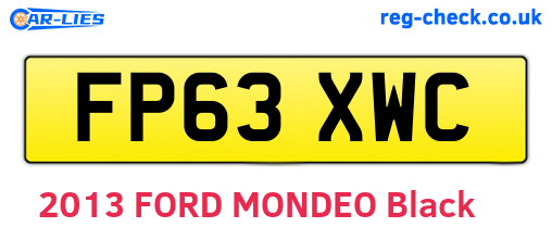 FP63XWC are the vehicle registration plates.