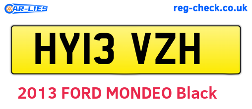 HY13VZH are the vehicle registration plates.