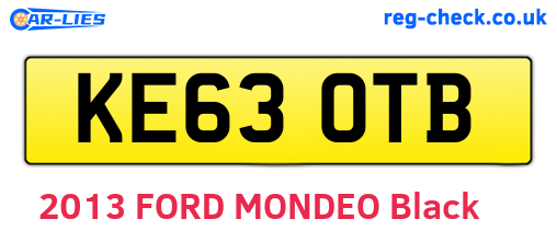 KE63OTB are the vehicle registration plates.