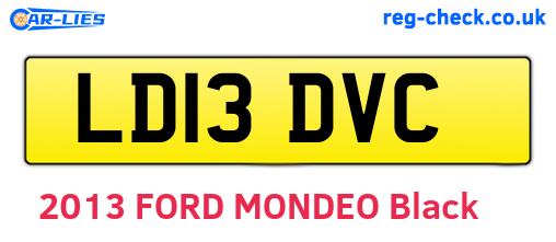 LD13DVC are the vehicle registration plates.