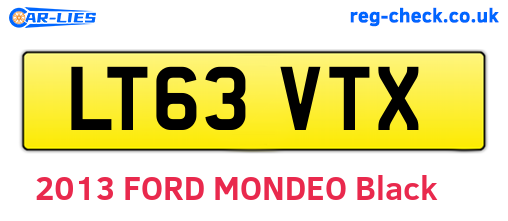 LT63VTX are the vehicle registration plates.
