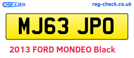 MJ63JPO are the vehicle registration plates.