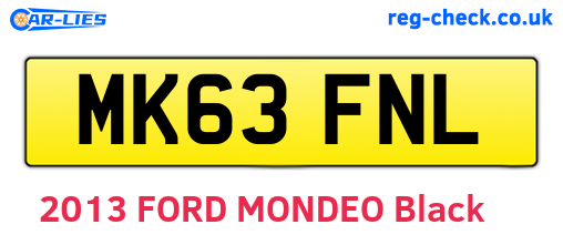 MK63FNL are the vehicle registration plates.