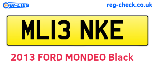 ML13NKE are the vehicle registration plates.