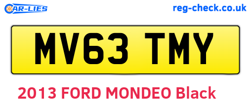 MV63TMY are the vehicle registration plates.