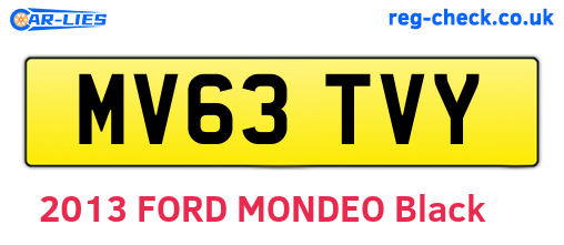 MV63TVY are the vehicle registration plates.