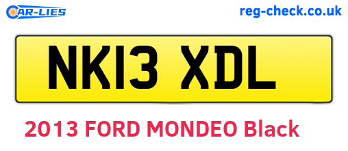 NK13XDL are the vehicle registration plates.