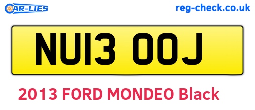 NU13OOJ are the vehicle registration plates.