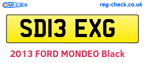 SD13EXG are the vehicle registration plates.