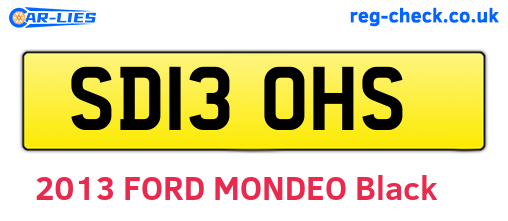 SD13OHS are the vehicle registration plates.